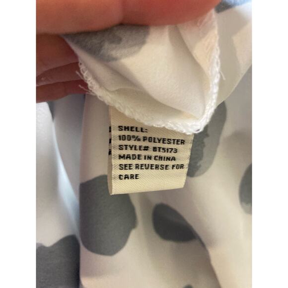 Polka Dot Blouse Mix Media Dots Size Small - Picture 7 of 8